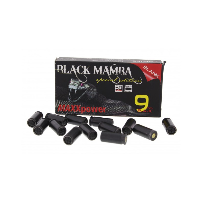 9mm P.A.K. 50 Schuss Black Mamba Munition