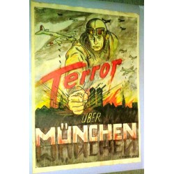 Plakat " Terror über München " II WK original
