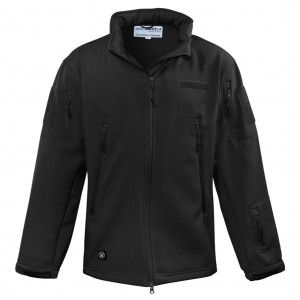 XXL Softshell Jacke " Tactical " Shark Skin - schwarz