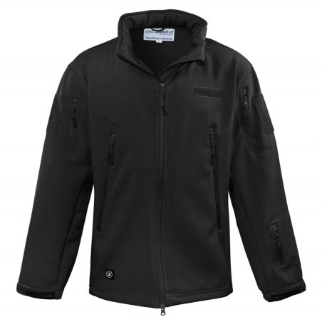 XXL Softshell Jacke " Tactical " Shark Skin - schwarz