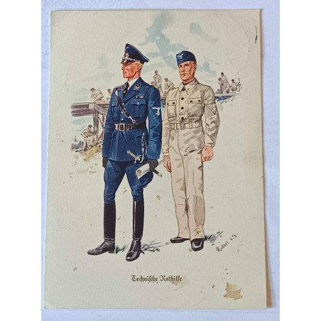 Feldpostkarte deutsche Polizei gelaufen