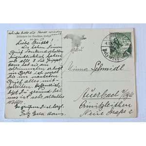 Feldpostkarte deutsche Polizei gelaufen