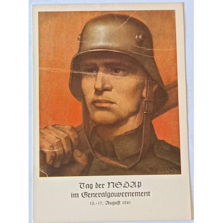 Postkarte Tag der NSDAP gelaufen