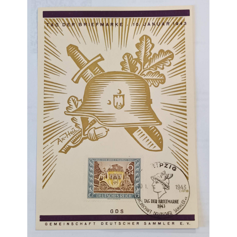 Karte zum Tag der Briefmarke 1943